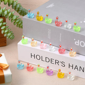 GGSTDDUP colorful goose collection ideal for fairy gardens.