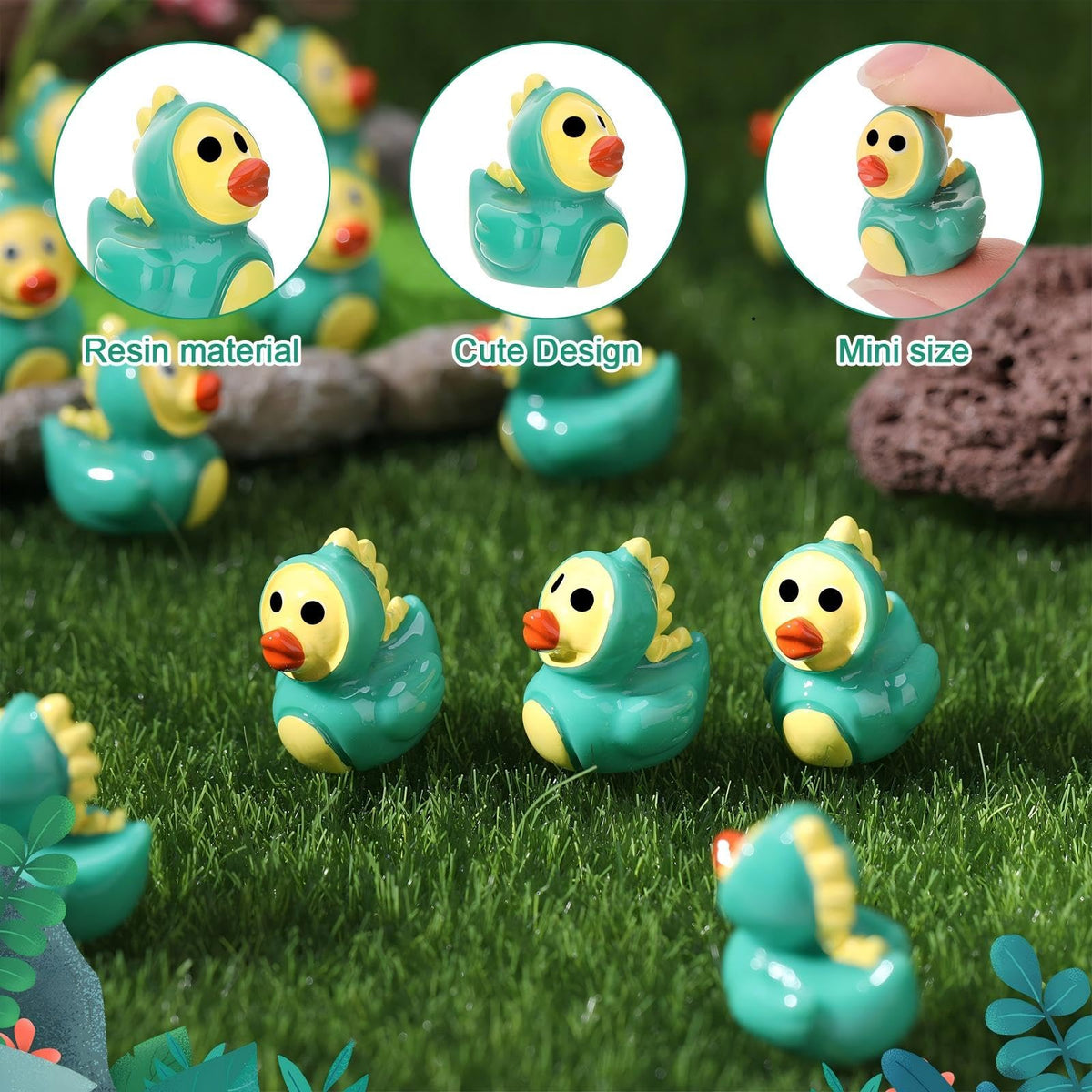GGSTDDUP dino duck resin figures ideal party decor and cake toppers
