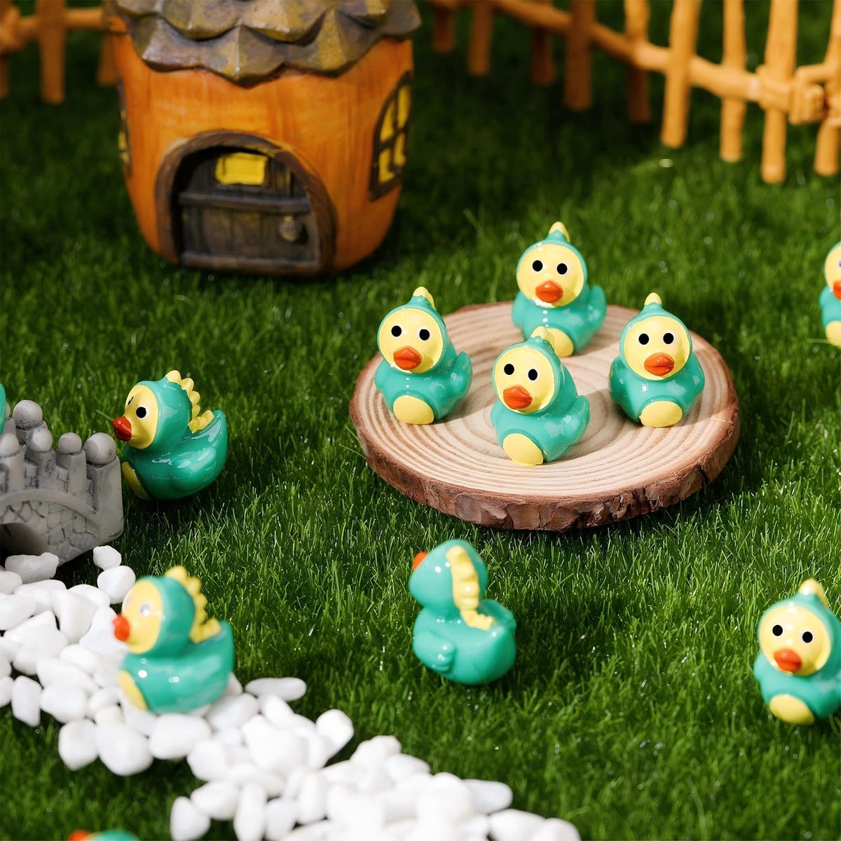 GGSTDDUP dinosaur duck decor for dollhouses and miniature scenes