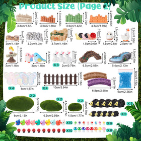 GGSTDDUP 108-piece fairy garden kit provides complete decor options