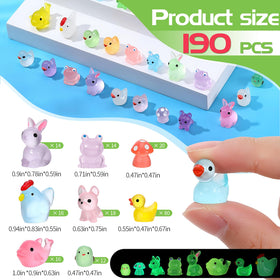 GGSTDDUP luminous chickens figurines for plant pots and fairy gardens day and night.