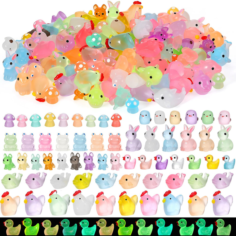 GGSTDDUP luminous ducks figurines for fairy gardens and night glow.