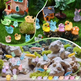 GGSTDDUP luminous mini frogs for terrariums and water features.