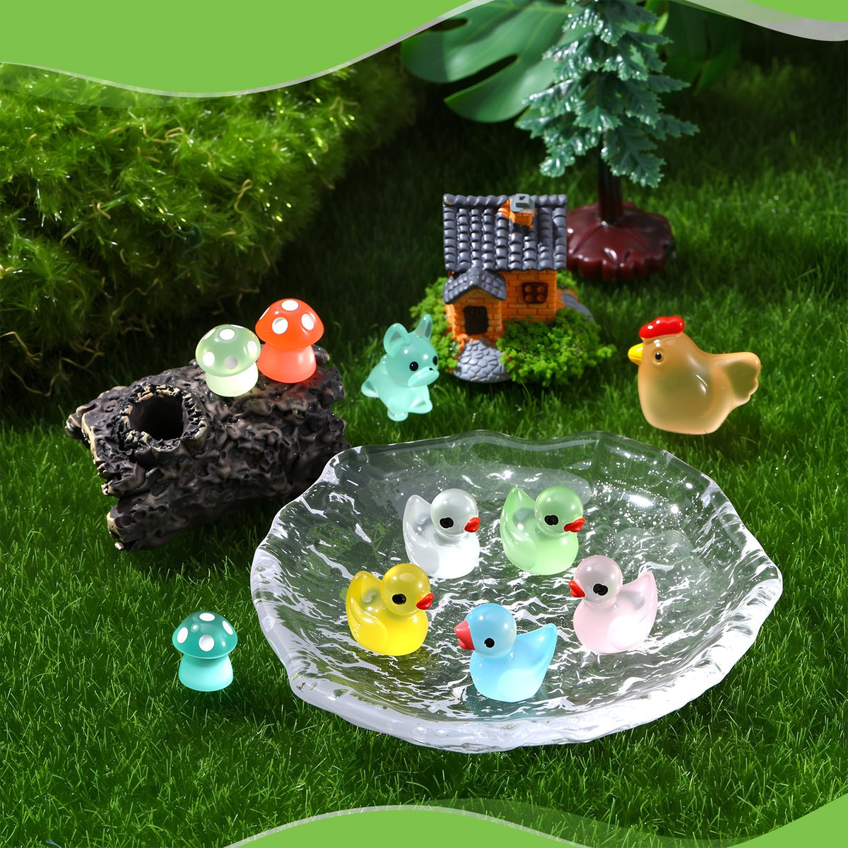GGSTDDUP luminous mushrooms for miniature landscapes with night glow.