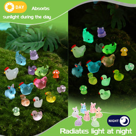 GGSTDDUP luminous rabbit figurines for mini landscapes and soft illumination.