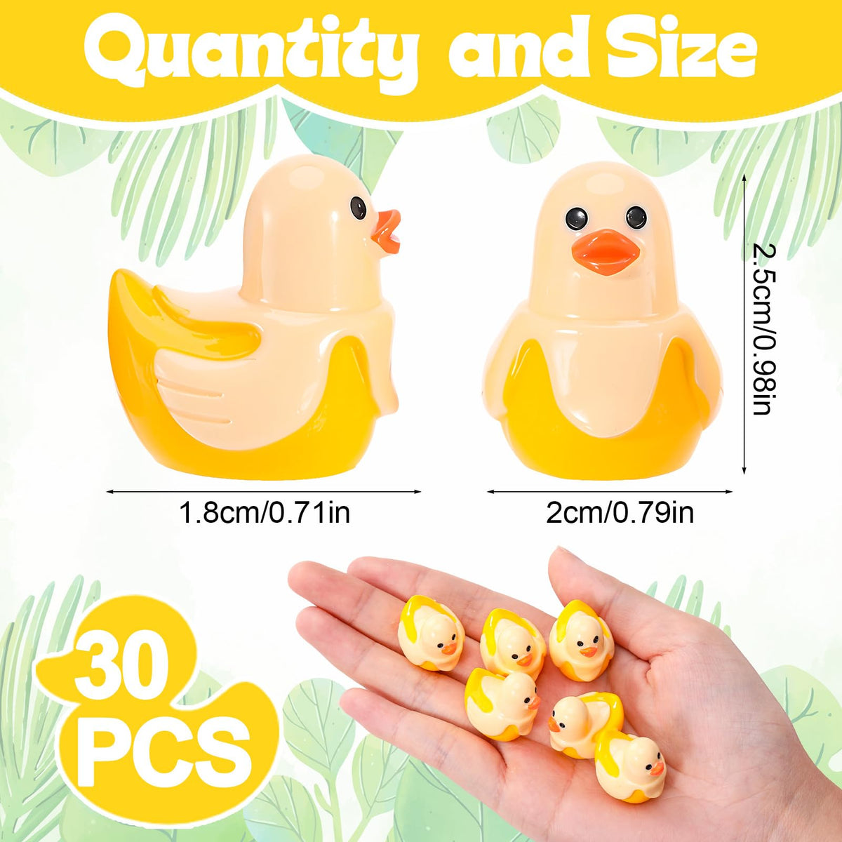 GGSTDDUP mini banana duck ornaments add whimsy to cakes and displays.
