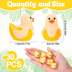 GGSTDDUP mini banana duck ornaments add whimsy to cakes and displays.