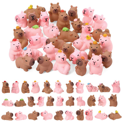 GGSTDDUP mini capybaras collection in resin figurines for crafts and decor ideas.