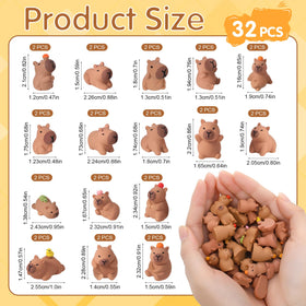 GGSTDDUP resin capybaras with lifelike details perfect for dollhouses and terrariums.
