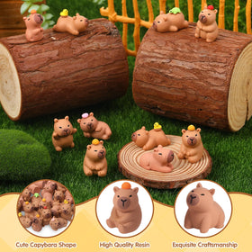 GGSTDDUP tiny capybara figures ideal for garden moss landscapes and party decor.