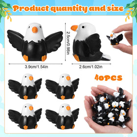 GGSTDDUP mini resin bald eagle ornament shown for compact display