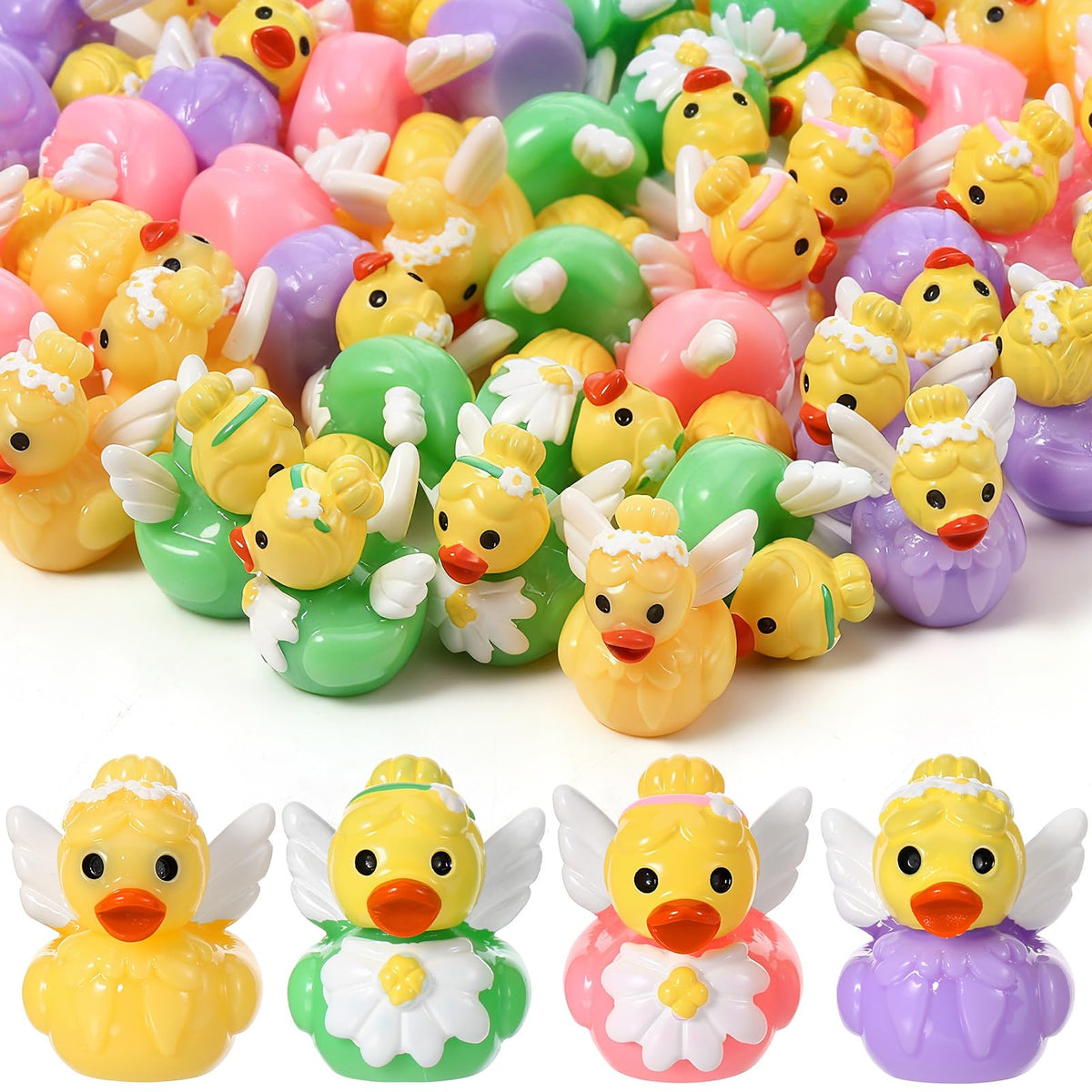 GGSTDDUP mini resin ducks in a 40-piece pack for fairy garden decor