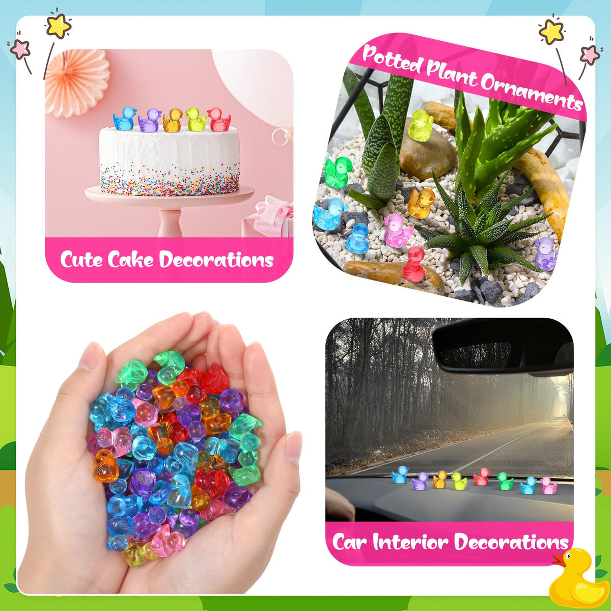 GGSTDDUP mini ducks cluster in photos for charming props and storytelling