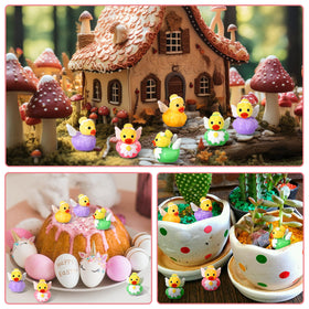 GGSTDDUP mini resin ducks enhance terrariums with tiny, vivid figures