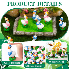 GGSTDDUP small resin goose wearing bandana for festive displays