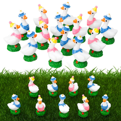 GGSTDDUP mini resin goose two styles for versatile display on desks and shelves