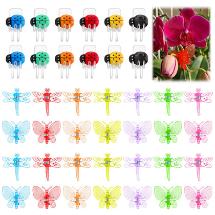 GGSTDDUP orchid clips with ladybug design provide gentle support for plant stems.