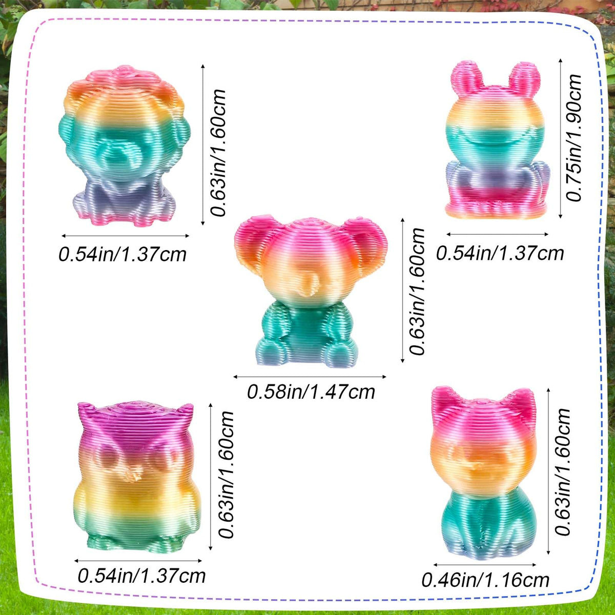 GGSTDDUP owl mini ornament with gradient color, perfect for shelves or moss landscapes.