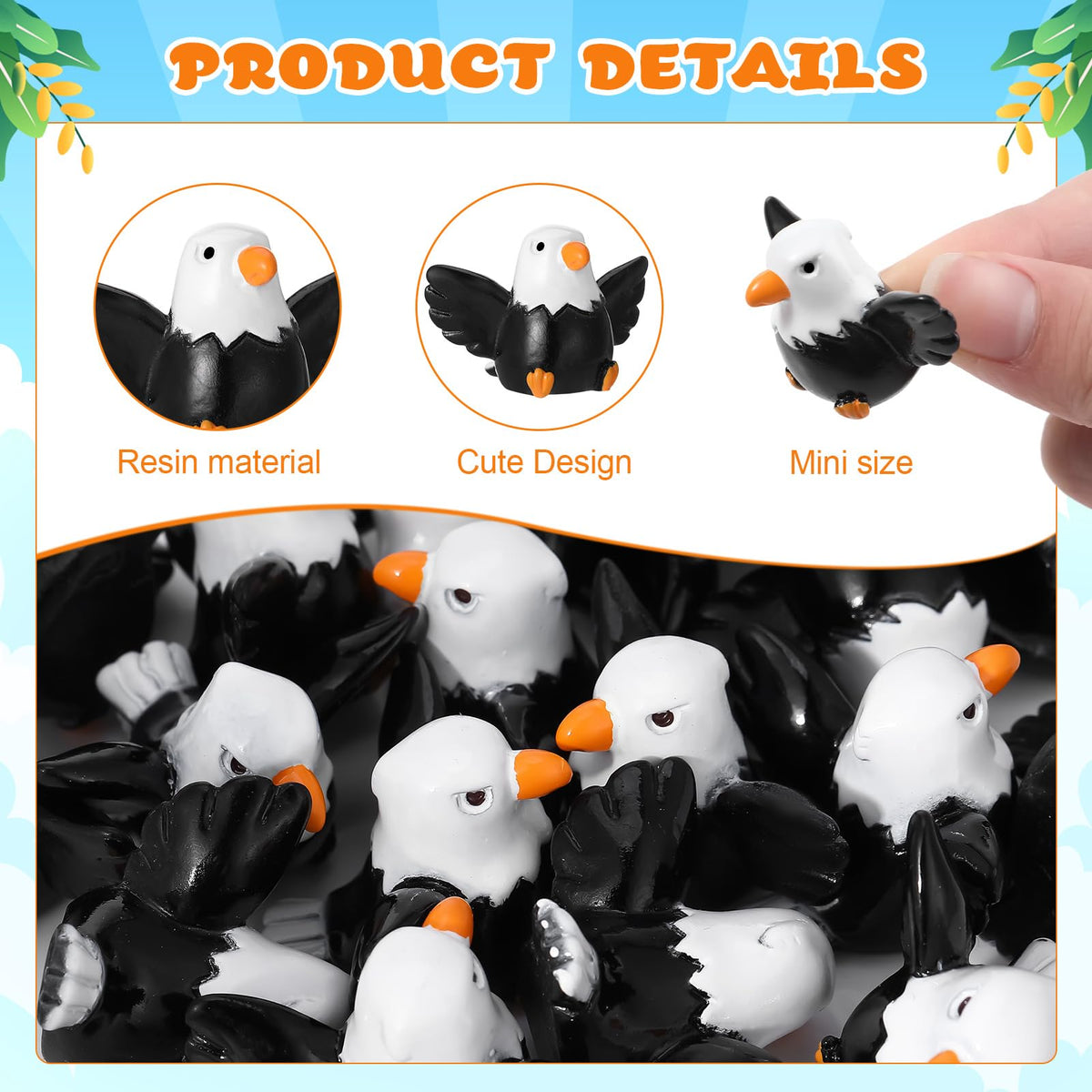 GGSTDDUP patriotic bald eagle garden decor for outdoor display