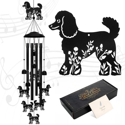 GGSTDDUP Poodle wind chimes on porch for soothing outdoor melodies.