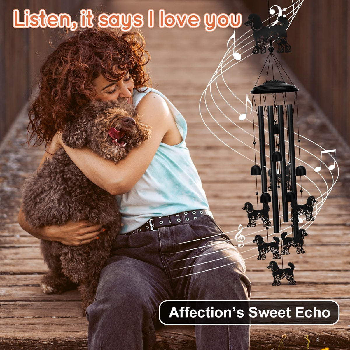 GGSTDDUP pet memorial wind chime provides comforting remembrance in yard.