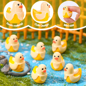 GGSTDDUP resin banana ducks for dollhouses and miniature landscapes.