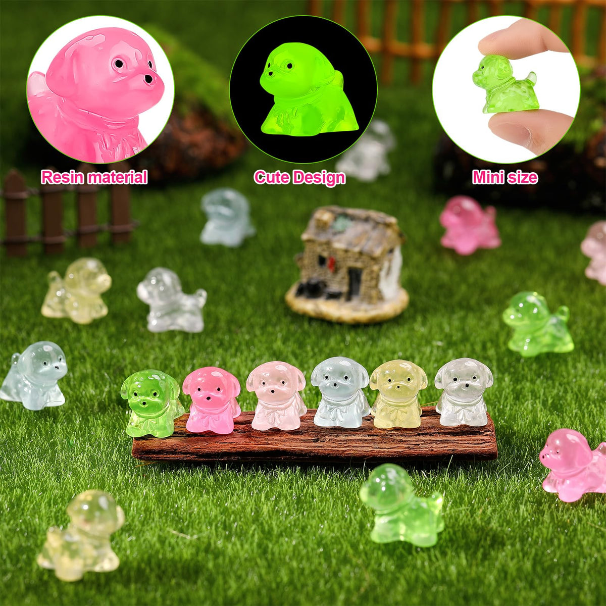 GGSTDDUP resin dog figures suitable for indoor and outdoor decorations