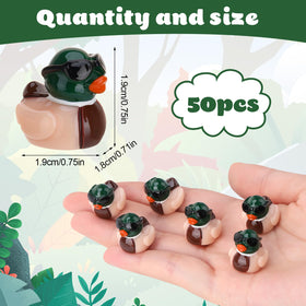 GGSTDDUP resin mallard ducks with sunglasses brighten dollhouses and displays.