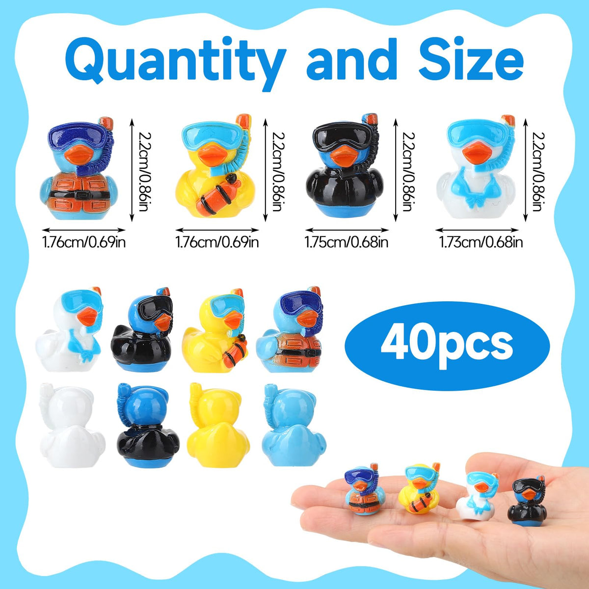 GGSTDDUP resin ducks showcase four snorkeling styles for poolside ambiance