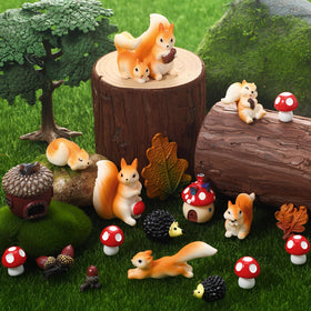 GGSTDDUP adorable squirrels ready to brighten shelves or desks.