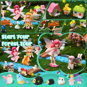 GGSTDDUP tiny bridge and pond accents create realistic fairy garden views