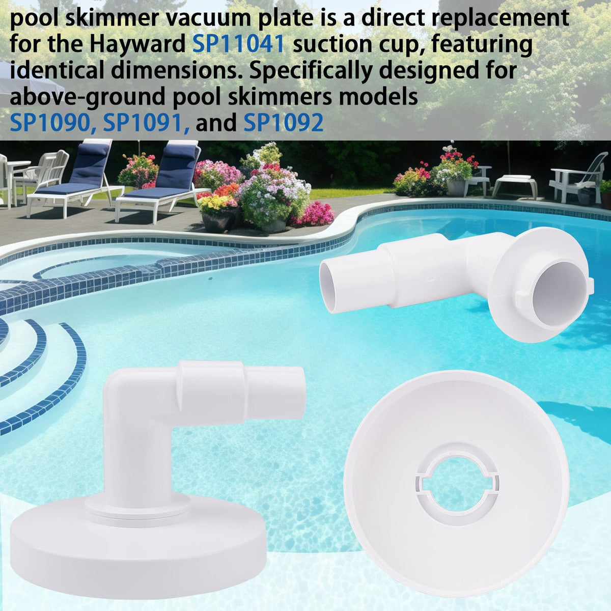 GGTE easy-installation connects to the vacuum hose and installs over the skimmer basket.