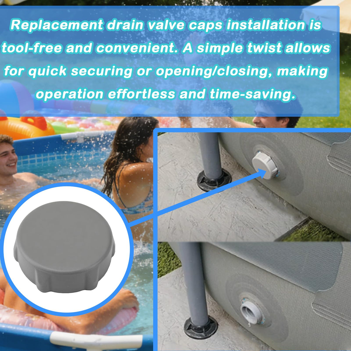 GGTE P01006 dust and moisture seal for pool drainage system