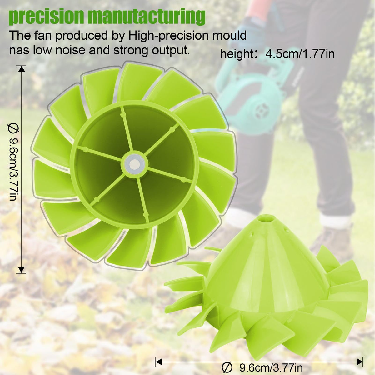 GGTE Ryobi 18V fan blade, durable plastic, easy install