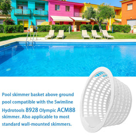 GGTE skimmer basket easy to clean, rounded corners simplify handling