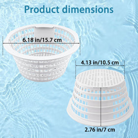 GGTE skimmer basket under skimmer cover, secure fit reduces leaks