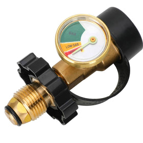 GHAKUTB 100 lb propane tank adapter with gauge shows readings clearly, even in low light