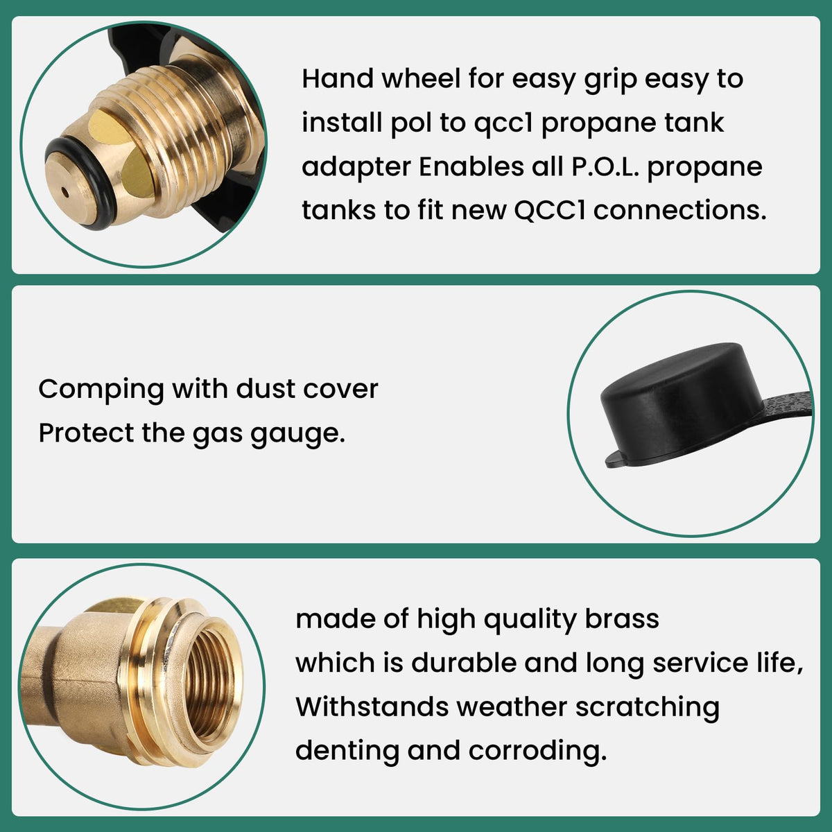 GHAKUTB rotatable gauge for easy readability from any angle