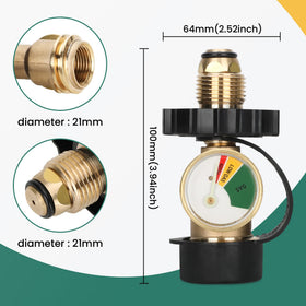 GHAKUTB solid brass POL to QCC1 connector provides durable, secure connection