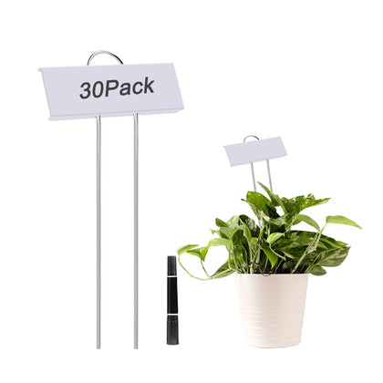 GHAMYEE stainless steel plant label for outdoor garden with durable, weather-resistant surface.