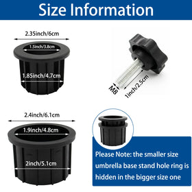 GHAMYEE 1.55 inch base ring provides snug pole fit and reduced wobble.