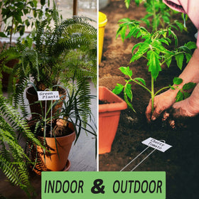 GHAMYEE plant label with included marker pen for quick, personalized labeling.