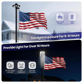 GHOSOONE complete installation kit included with pole, flag, and ground sleeve
