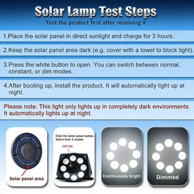 GHOSOONE IP67-rated solar light withstands rain and snow