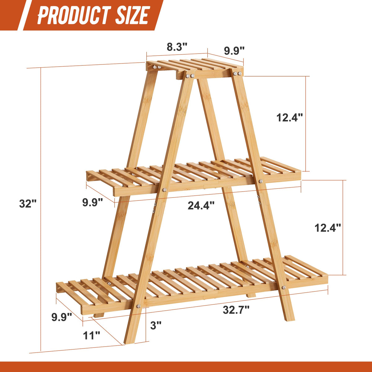 GHWIE sturdy rack supports up to 120 lb of plants.