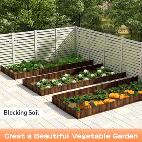 GHWIE wooden garden edging border marks lawn borders for precise yard separation.