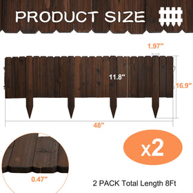 GHWIE wooden garden edging border enhances yard appearance with easy installation.