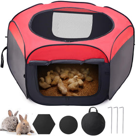 GHWMYD brooder box top cover with zipper mesh for warm, secure chicks.