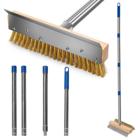 GHWMYD pizza oven brush with brass bristles cleans ovens efficiently