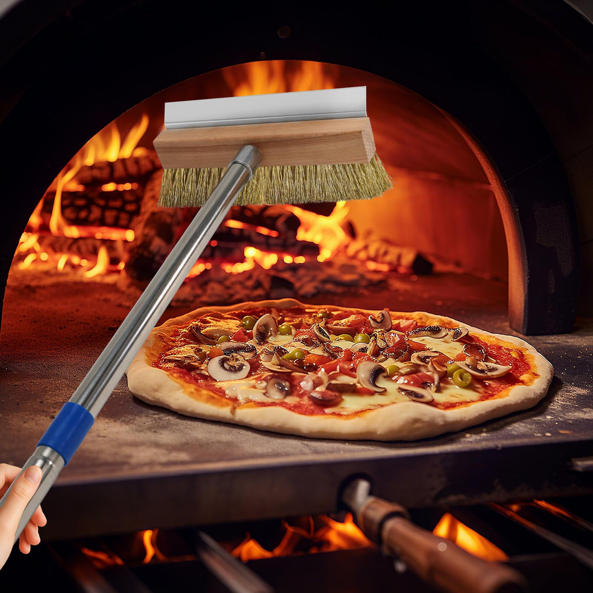 GHWMYD four-section handle extends to 60.2 inches for versatile cleaning
